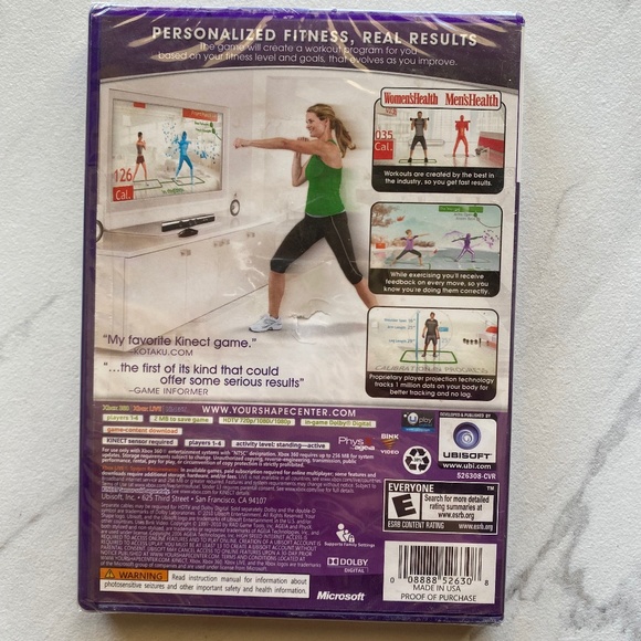 NWT XBOX 360 Kinect Your Shape Fitness Evolved Video Game - Picture 3 of 3